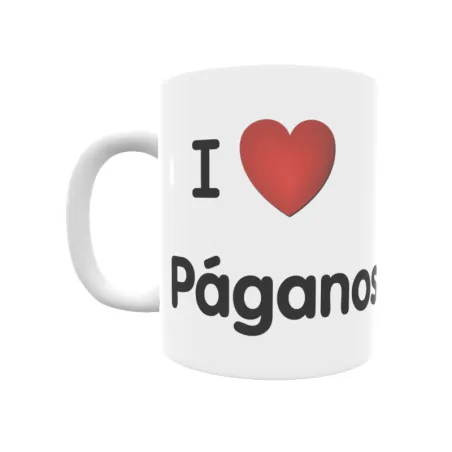 Taza - I ❤ Páganos Regalo original y funcional. Taza personalizada de tu localidad.