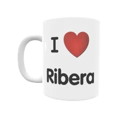 Taza - I ❤ Ribera Regalo original y funcional. Taza personalizada de tu localidad.