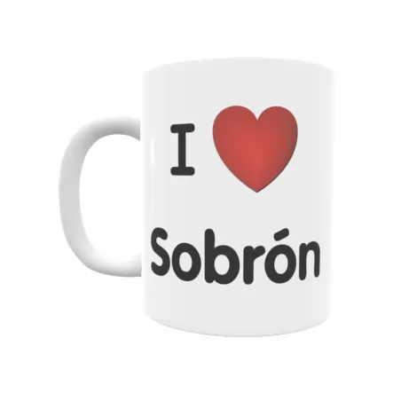 Taza - I ❤ Sobrón Regalo original y funcional. Taza personalizada de tu localidad.