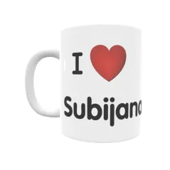 Taza - I ❤ Subijana-Morillas Regalo original y funcional. Taza personalizada de tu localidad.