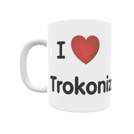 Taza - I ❤ Trokoniz Regalo original y funcional. Taza personalizada de tu localidad.