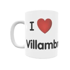 Taza - I ❤ Villambrosa Regalo original y funcional. Taza personalizada de tu localidad.