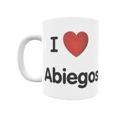 Taza - I ❤ Abiegos Regalo original y funcional. Taza personalizada de tu localidad.