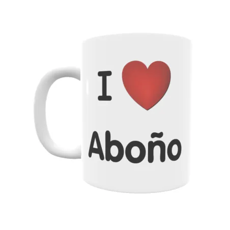 Taza - I ❤ Aboño Regalo original y funcional. Taza personalizada de tu localidad.