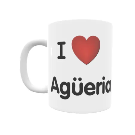 Taza - I ❤ Agüeria Regalo original y funcional. Taza personalizada de tu localidad.