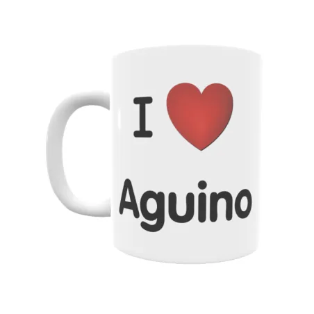 Taza - I ❤ Aguino Regalo original y funcional. Taza personalizada de tu localidad.