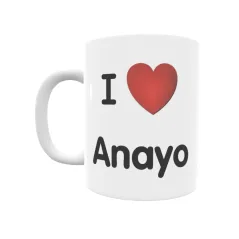 Taza - I ❤ Anayo Regalo original y funcional. Taza personalizada de tu localidad.