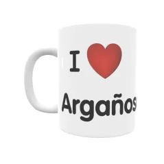 Taza - I ❤ Argañosa Regalo original y funcional. Taza personalizada de tu localidad.