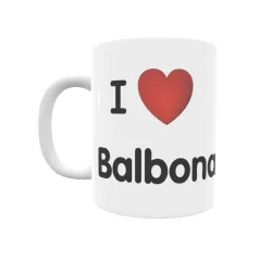 Taza - I ❤ Balbona Regalo original y funcional. Taza personalizada de tu localidad.