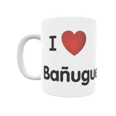 Taza - I ❤ Bañugues Regalo original y funcional. Taza personalizada de tu localidad.