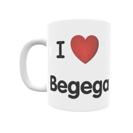 Taza - I ❤ Begega Regalo original y funcional. Taza personalizada de tu localidad.