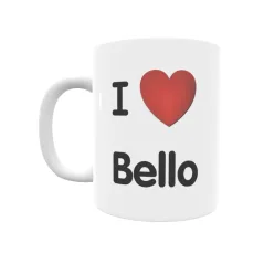 Taza - I ❤ Bello Regalo original y funcional. Taza personalizada de tu localidad.