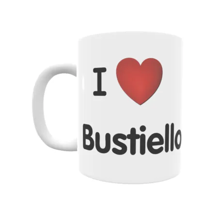 Taza - I ❤ Bustiello Regalo original y funcional. Taza personalizada de tu localidad.