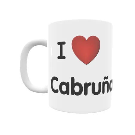 Taza - I ❤ Cabruñana Regalo original y funcional. Taza personalizada de tu localidad.