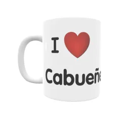 Taza - I ❤ Cabueñes Regalo original y funcional. Taza personalizada de tu localidad.