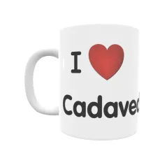 Taza - I ❤ Cadavedo Regalo original y funcional. Taza personalizada de tu localidad.