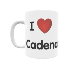 Taza - I ❤ Cadenaba Regalo original y funcional. Taza personalizada de tu localidad.