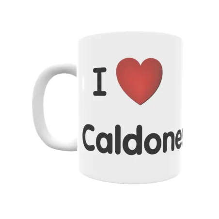 Taza - I ❤ Caldones Regalo original y funcional. Taza personalizada de tu localidad.