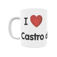 Taza - I ❤ Castro de Coaña Regalo original y funcional. Taza personalizada de tu localidad.