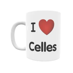 Taza - I ❤ Celles Regalo original y funcional. Taza personalizada de tu localidad.