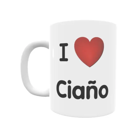 Taza - I ❤ Ciaño Regalo original y funcional. Taza personalizada de tu localidad.