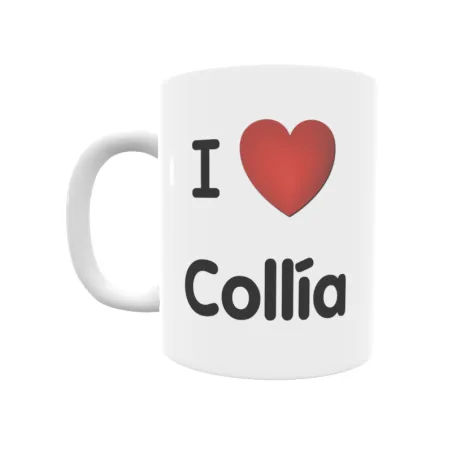 Taza - I ❤ Collía Regalo original y funcional. Taza personalizada de tu localidad.