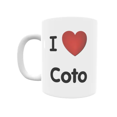 Taza - I ❤ Coto Regalo original y funcional. Taza personalizada de tu localidad.