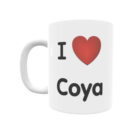 Taza - I ❤ Coya Regalo original y funcional. Taza personalizada de tu localidad.