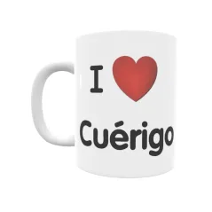 Taza - I ❤ Cuérigo Regalo original y funcional. Taza personalizada de tu localidad.