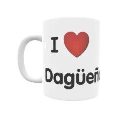 Taza - I ❤ Dagüeño Regalo original y funcional. Taza personalizada de tu localidad.