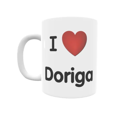 Taza - I ❤ Doriga Regalo original y funcional. Taza personalizada de tu localidad.