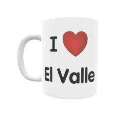 Taza - I ❤ El Valle Regalo original y funcional. Taza personalizada de tu localidad.