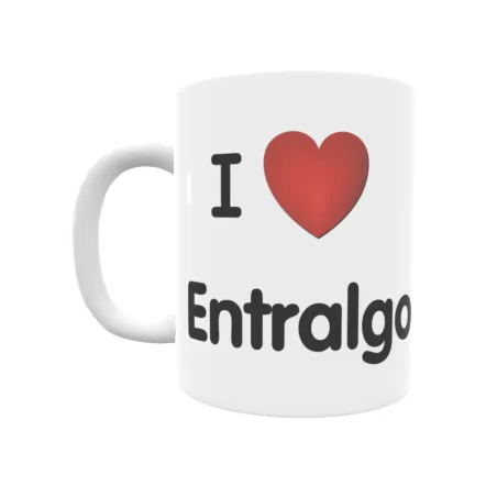 Taza - I ❤ Entralgo Regalo original y funcional. Taza personalizada de tu localidad.