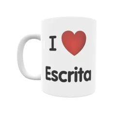 Taza - I ❤ Escrita Regalo original y funcional. Taza personalizada de tu localidad.