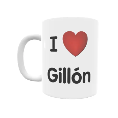 Taza - I ❤ Gillón Regalo original y funcional. Taza personalizada de tu localidad.