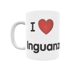 Taza - I ❤ Inguanzo Regalo original y funcional. Taza personalizada de tu localidad.