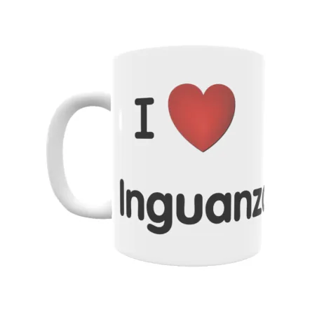 Taza - I ❤ Inguanzo Regalo original y funcional. Taza personalizada de tu localidad.