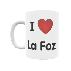 Taza - I ❤ La Foz Regalo original y funcional. Taza personalizada de tu localidad.