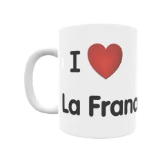 Taza - I ❤ La Franca Regalo original y funcional. Taza personalizada de tu localidad.