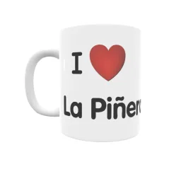 Taza - I ❤ La Piñera Regalo original y funcional. Taza personalizada de tu localidad.