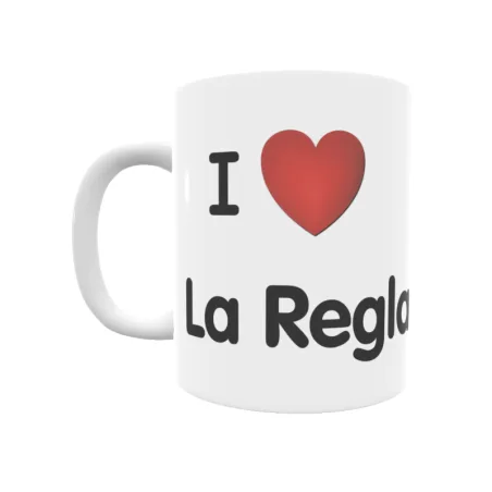 Taza - I ❤ La Regla Regalo original y funcional. Taza personalizada de tu localidad.