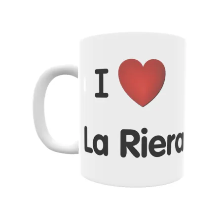 Taza - I ❤ La Riera Regalo original y funcional. Taza personalizada de tu localidad.