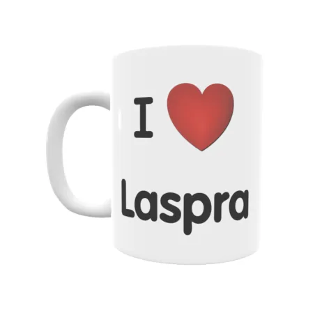 Taza - I ❤ Laspra Regalo original y funcional. Taza personalizada de tu localidad.