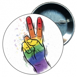 Chapa 58 mm Mano Gay - Orgullo gay - Pride