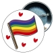 Chapa 58 mm Mano Gay - Bandera Gay - Orgullo gay - Pride