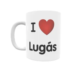 Taza - I ❤ Lugás Regalo original y funcional. Taza personalizada de tu localidad.