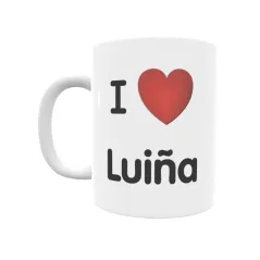 Taza - I ❤ Luiña Regalo original y funcional. Taza personalizada de tu localidad.