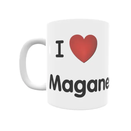 Taza - I ❤ Maganes Regalo original y funcional. Taza personalizada de tu localidad.