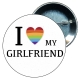 Chapa 58 mm I love my girlfriend - Gay - Bandera Gay - Orgullo gay - Pride