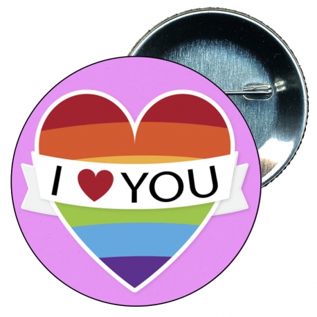 Chapa 58 mm I love women - Gay - Bandera Gay - Orgullo gay - Pride